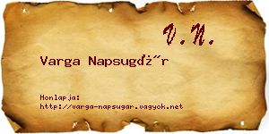 Varga Napsugár névjegykártya